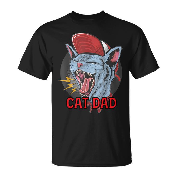 Cat Dad Best Cat Dad Ever Birthday Festa Del Papà Maglietta