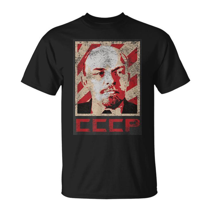 Cccp ソビエト連邦 レトロ ロシア レーニン ビンテージスタイル Tシャツ