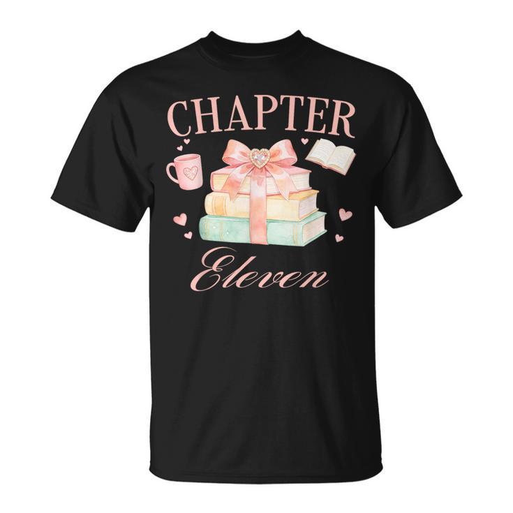 Chapter 11th Birthday Bookworm 11 Years Old Cute Book Loves T-Shirt