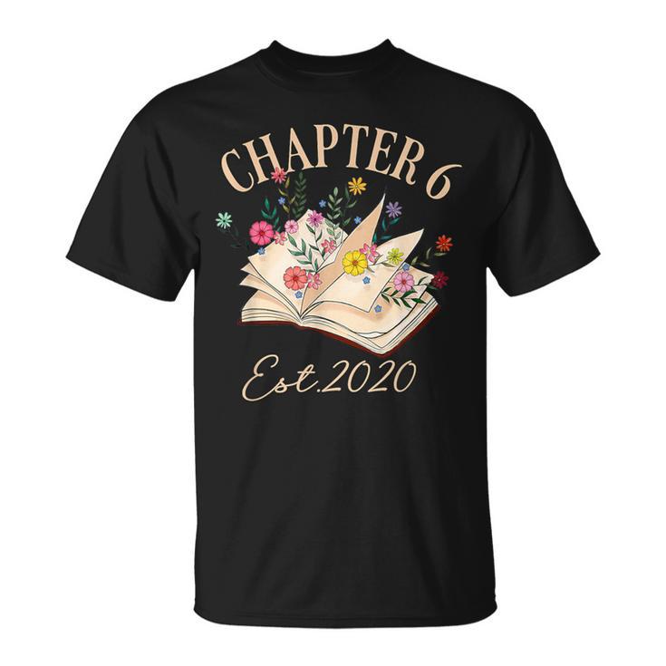 Chapter 6 Years Old For Book Lover 6th Birthday Bookworm T-Shirt