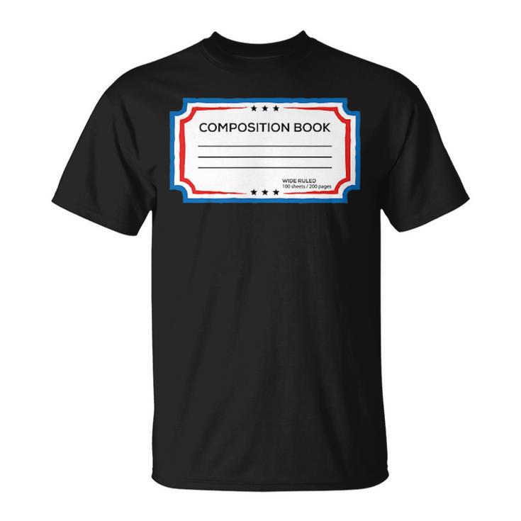 Classic Composition Book Cover Teachers And Students T-Shirt