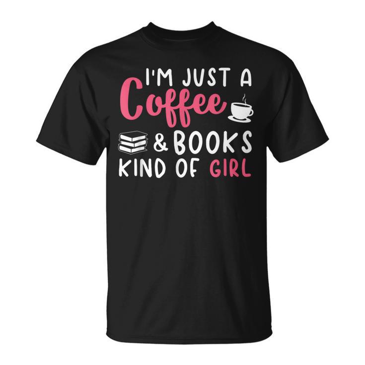 Coffee Lover Saying For Women Book Reading Club Librarian T-Shirt