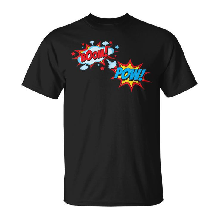 Comic Book POW Shirt BOOM Retro Superhero Costume T-Shirt