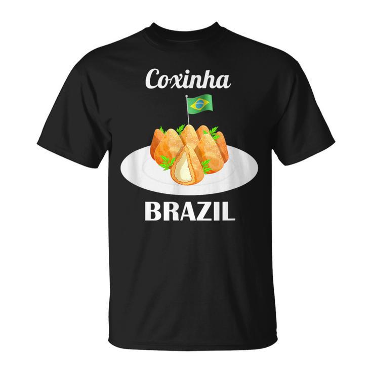 Coxinha 伝統的なブラジル料理 ブラジル国旗 Tシャツ