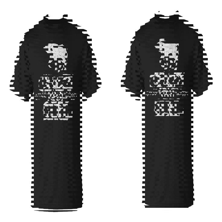 Crazy Horse Girl 、ストレスを感じたエクエストリアン愛好家へのギフト Tシャツ