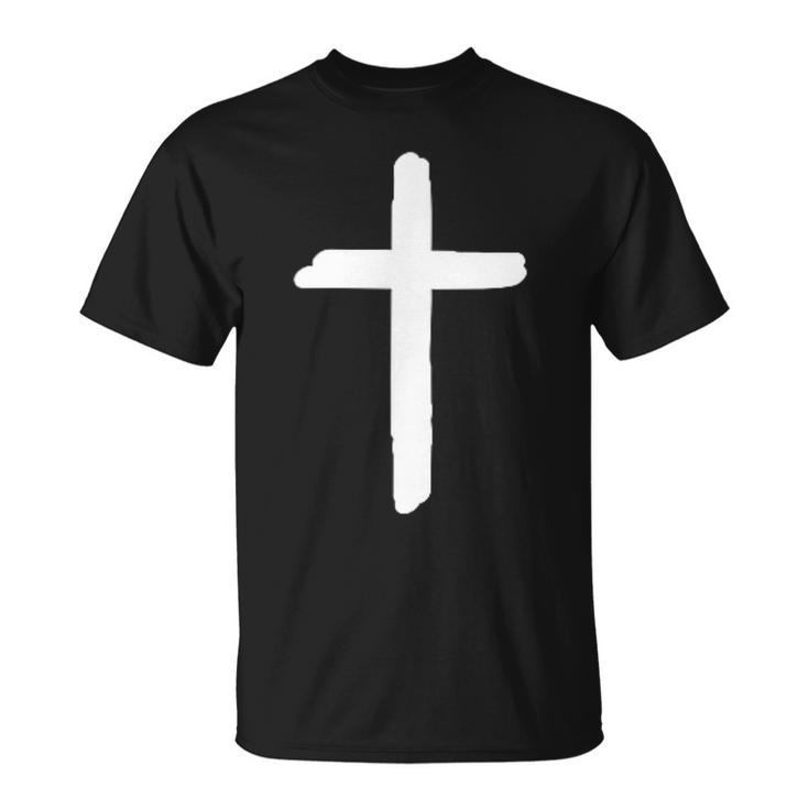 Croix Chrétienne Minimaliste Croix Petite Croix Discrète T-Shirt