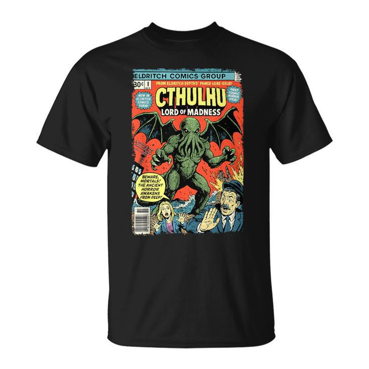 Cthulhu Lord Of Madness Vintage Comic Book Cover T-Shirt