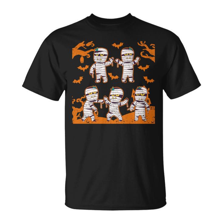 Dabbing Dancing Mummy ハロウィン ダブ ダンス ポーズ ミイラ 長袖tシャツ Tシャツ