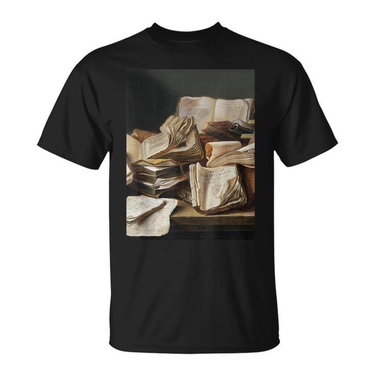 Dark Academia Aesthetic Styles Book Lover Art T-Shirt