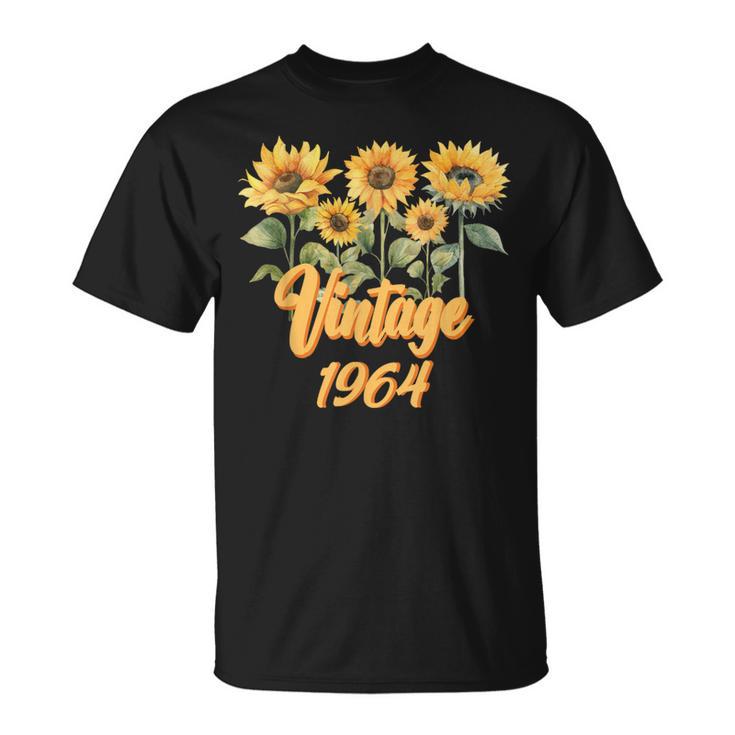 intage 1964 Avec Cinq Beaux Tournesols T-Shirt