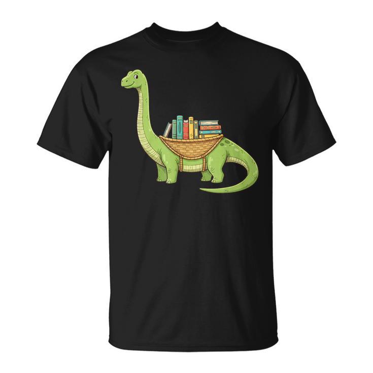 Dinosaur Librarian Book Lover Reading Brontosaurus T-Shirt Dinosaur Librarian Book Lover Reading Brontosaurus T-Shirt