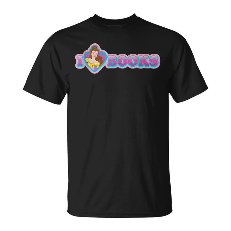 Disney Princess Belle I Heart Books T-Shirt