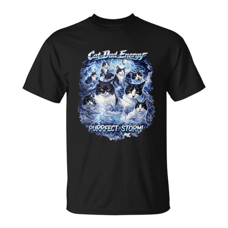 Divertido Gato Dueño De Papá Cat Dasd Life Pelo Corto Con Estampado De Gato In Mangas Camiseta unisex