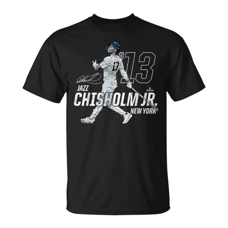 Dynamic Pose Jazz Chisholm Jr New York Baseball Mlbpa Tシャツ