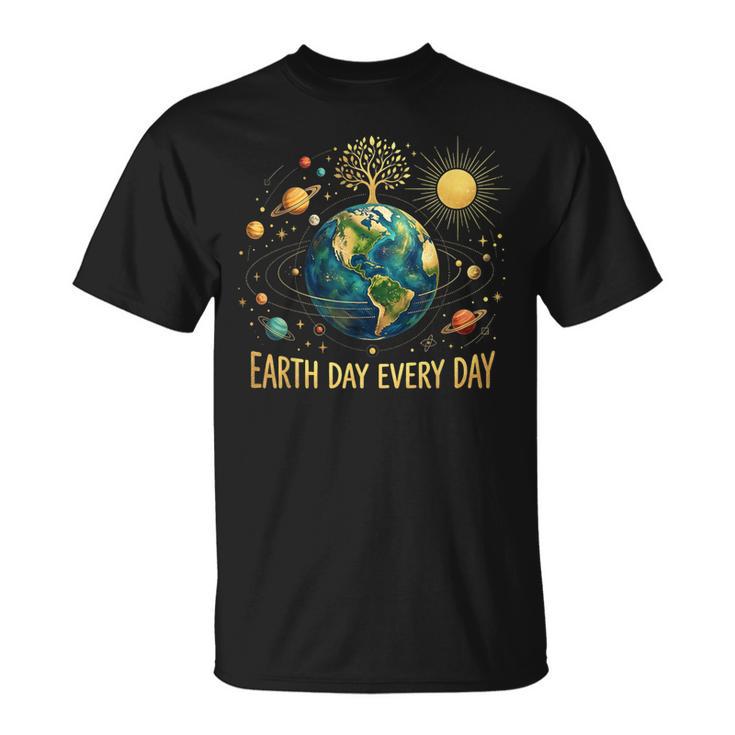 Earth Day Every Day Save The Earth Planets T-Shirt