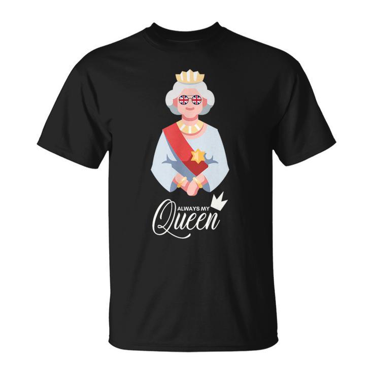 Elizabethunglasses De Manga Corta Británica Camiseta unisex