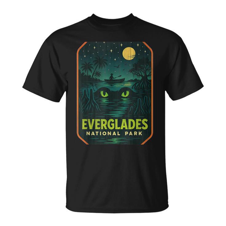 Everglades ナイトパドルシャツ 月光カヌー マングローブ Tシャツ
