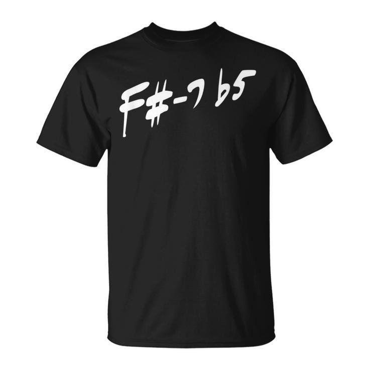 F-7B5 ジャズコード音楽理論 リアルブック ピアノギター ギフト Tシャツ