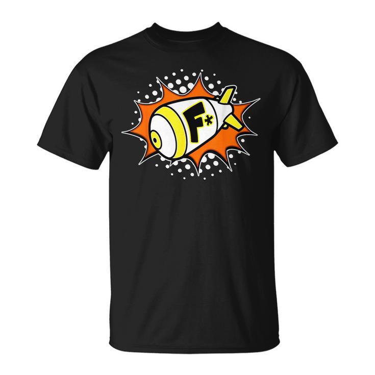 F-Bomb Retro Action Word Comic Book Cartoon Pop Art T-Shirt