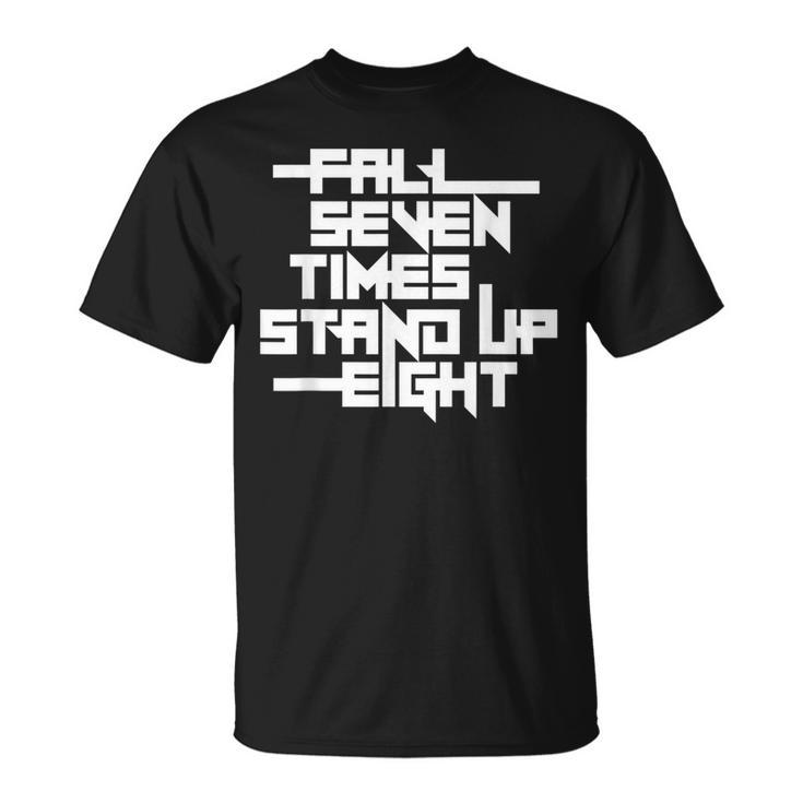 Falleven Timestand Up Eight インスピレーションスローガン Tシャツ
