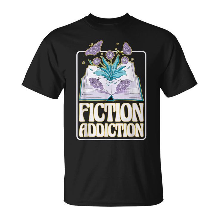 Fiction Addiction Book Reader And Booklover T-Shirt