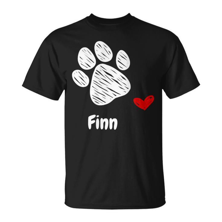 Finn Dog Paw Best Puppy Dog Finn Dog Lover Tシャツ