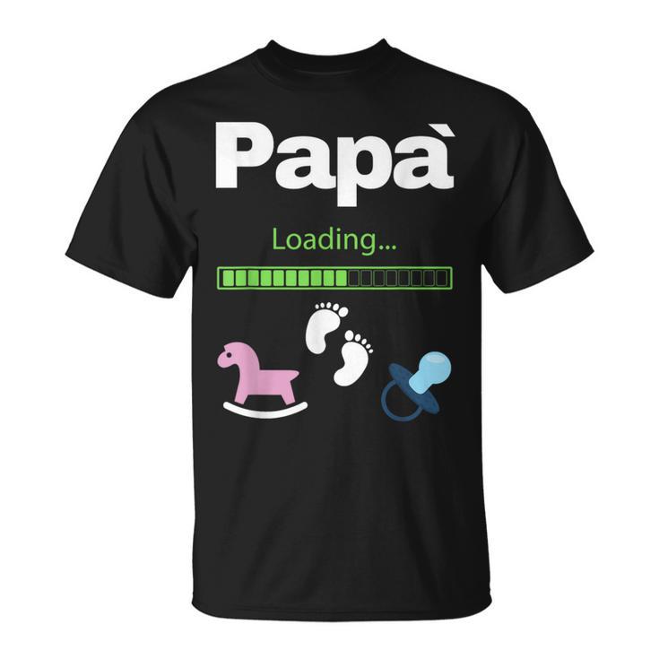 Futuro Papà Padre Daddy Loading Gravidanza Regalo Famiglia Maglietta