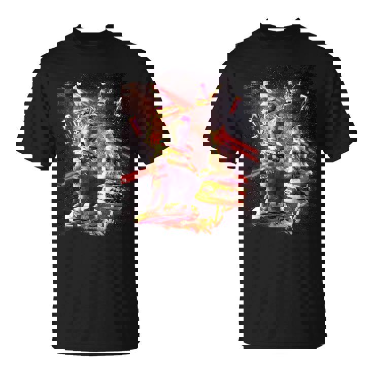 Galaxy Laser Cat On Burger -Pace Cheeseburger Cats Tシャツ