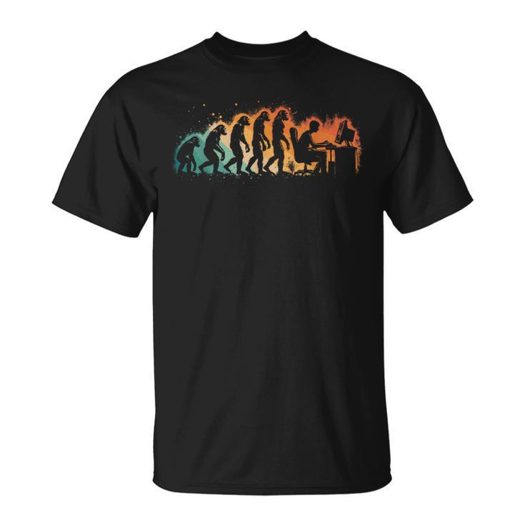 Gaming Evolutionideojuego Jugador Juegos De Computadora Camiseta unisex