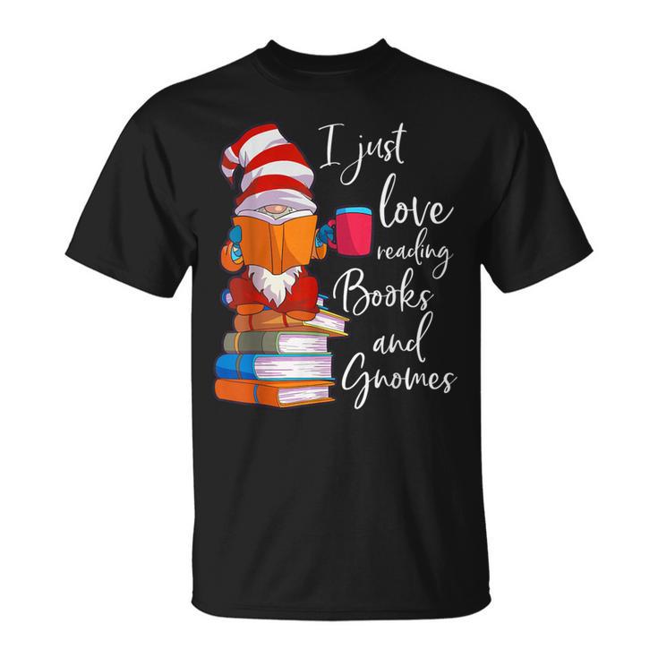 Gnome Shirt Women Girls Book Lover Reading Club Gnome Lover T-Shirt