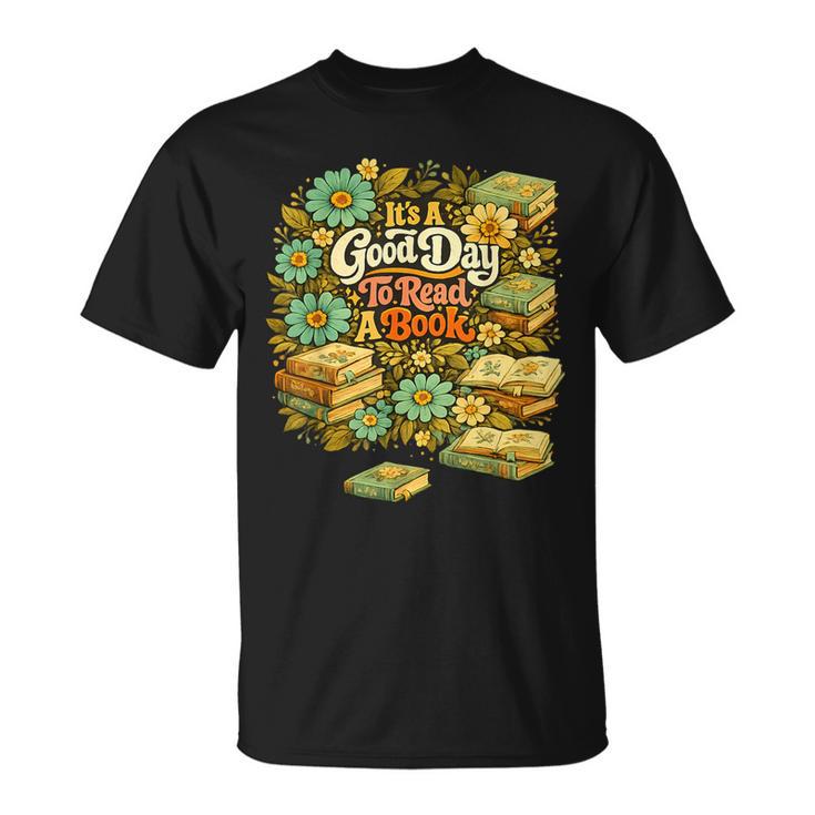 Good Day To Read A Book Floral T-Shirt