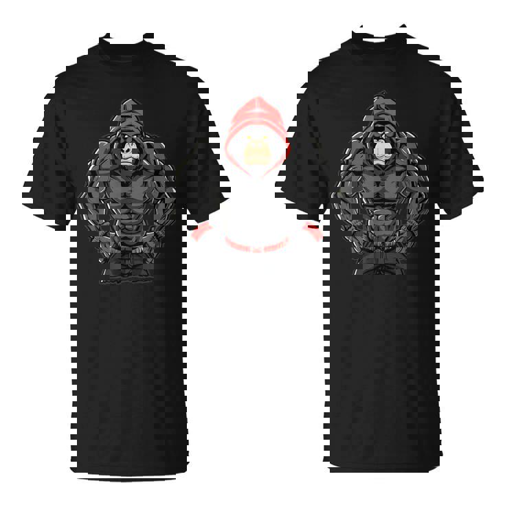 Gorilla Workout Angrytrongcaryilverback Gorilla Gym Tシャツ