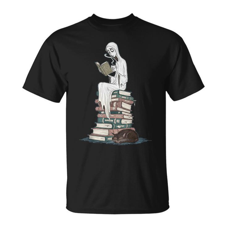 Gothic Librarian Halloween Books Tee For Teachers T-Shirt