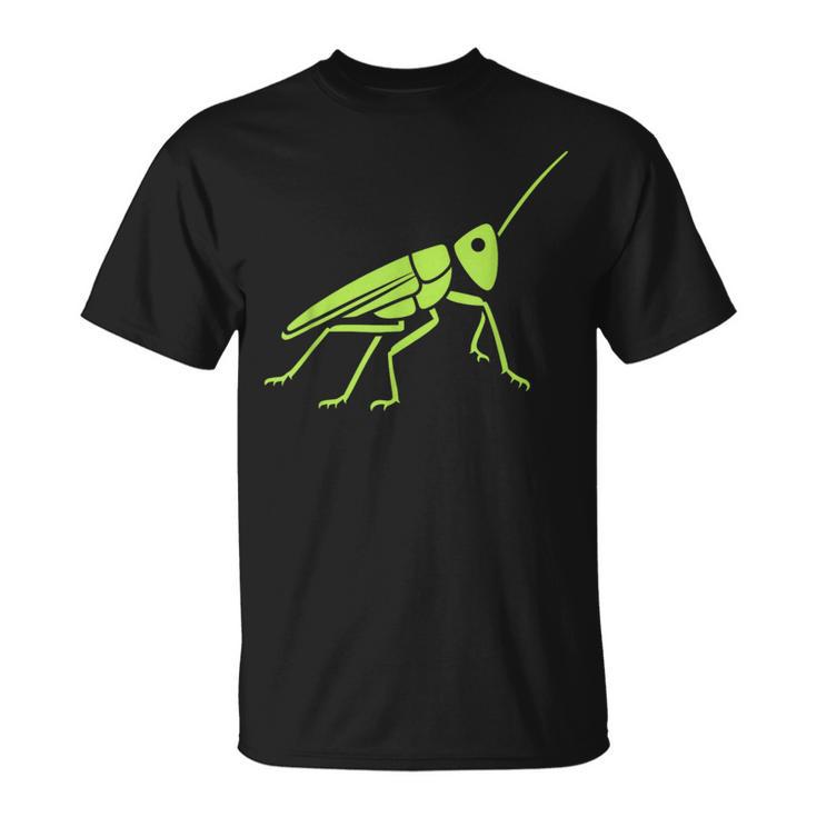 Grasshopper ミニマリストのバッタかわいい昆虫小さなバッタ Tシャツ