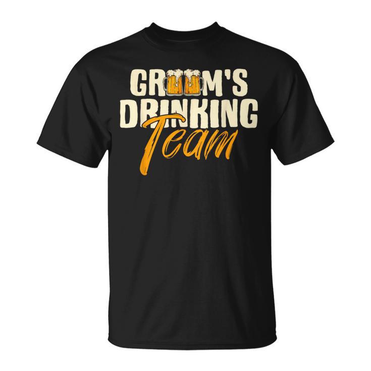 Groom's Drinking Team Junggesellenabschied Hochzeit Trauzeugen T-Shirt