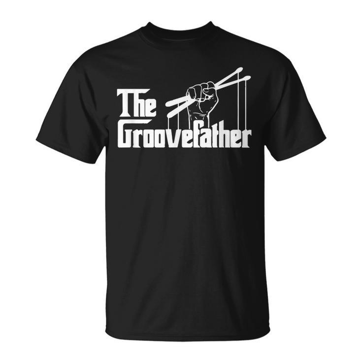 The Groovefatherintage Drumsドラミングバンドドラマー Tシャツ