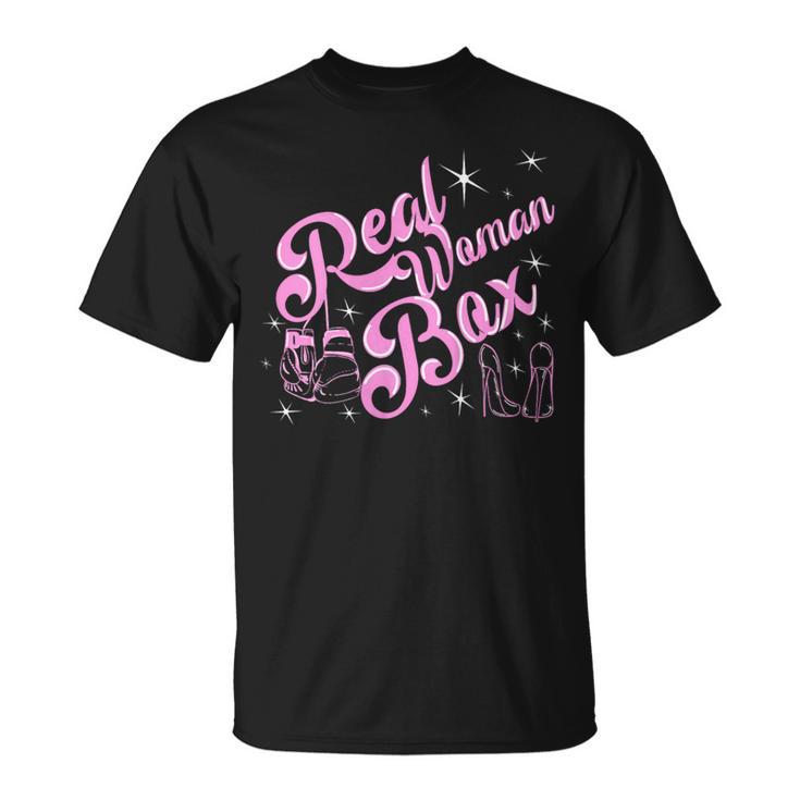 Guantes De Boxeo Rosa Real Woman Box Bóxer In Mangas Camiseta unisex