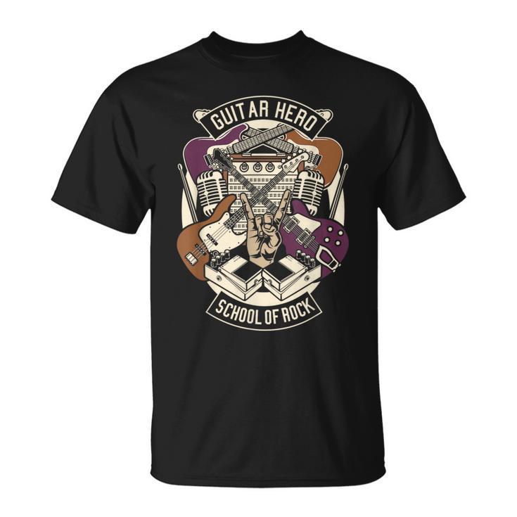 Guitar Heroes スクール オブ ロック ギター ラバー ギタリスト ギター Tシャツ