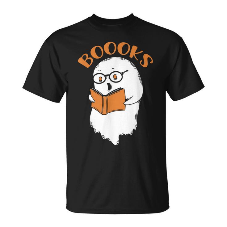 Halloween Boooks Ghost For Book Lover T-Shirt