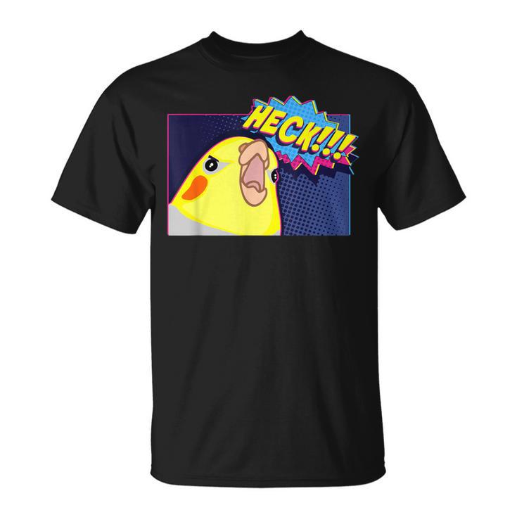 Heck Cockatiel Birb Memes Angry Parrot Lover Tシャツ
