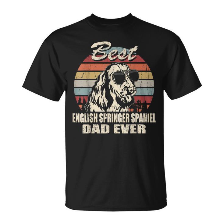 Il Miglior Papà Inglesepringerpaniel Dad Everintage Retro Dad Maglietta