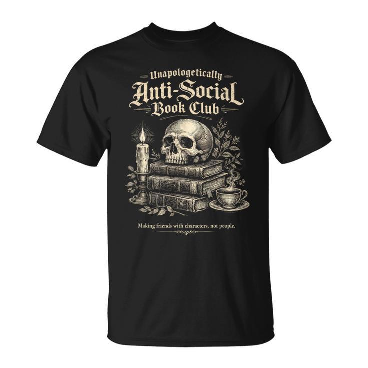 Introvert Book Club Classic Readers Social Gathering Costume T-Shirt