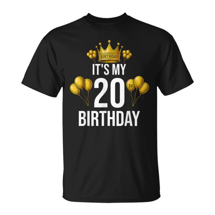 It's My 20Th Birthday Party 20歳 誕生日 メンズ レディース Tシャツ