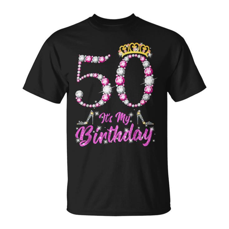 It's My 50Th Birthday Queen Tiarahoes 50歳 Old Bday ギフト Tシャツ