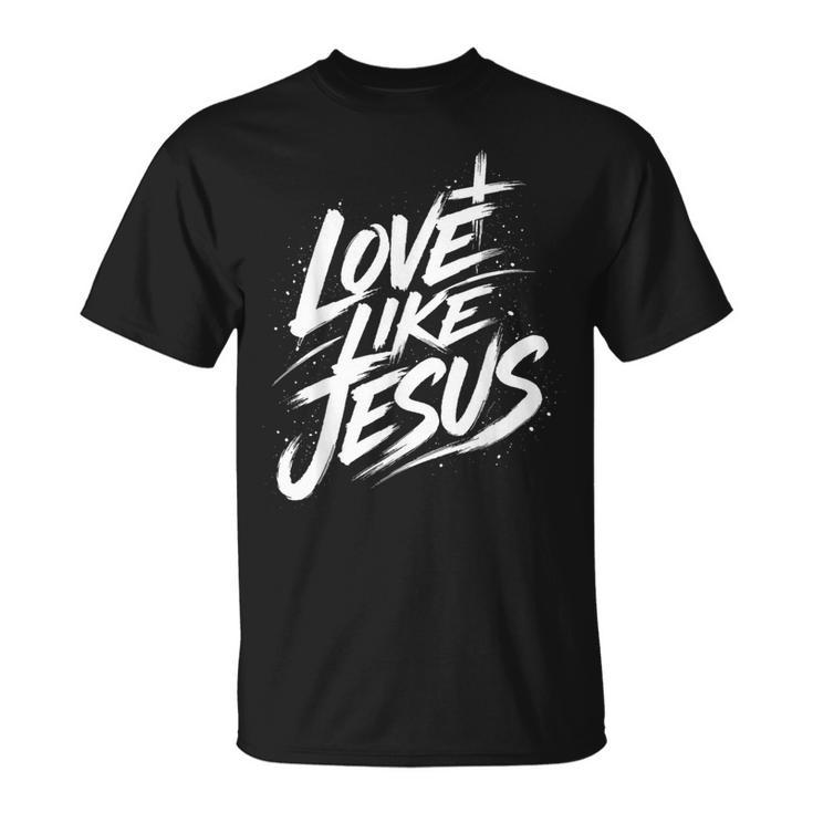 Jesus Love Like Jesus 十字架 クリスチャン Tシャツ