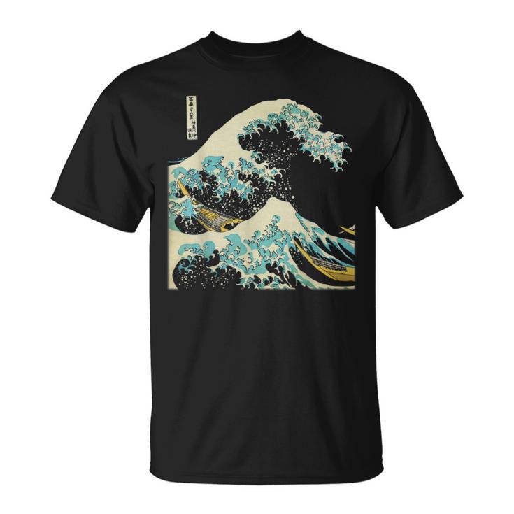 Katsushika Hokusai The Great Wave Off Kanagawa Tシャツ