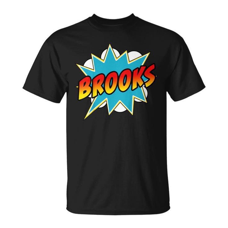 Kids Boys Brooks Comic Book Superhero Name T-Shirt Kids Boys Brooks Comic Book Superhero Name T-Shirt
