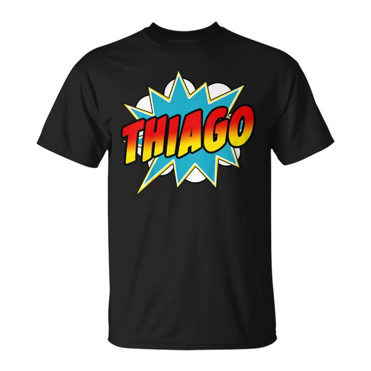 Kids Boys Thiago Comic Book Superhero Name T-Shirt