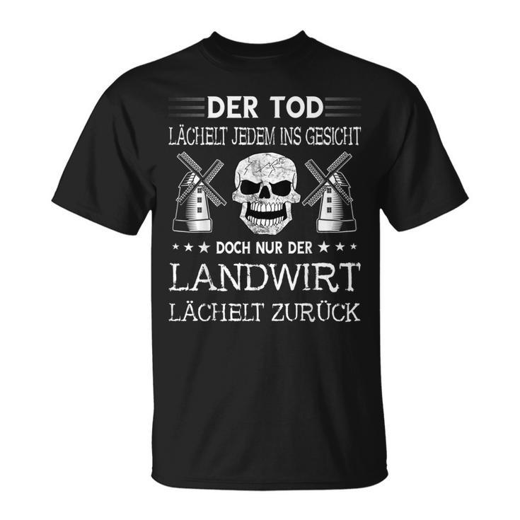 Landwirt Tête De Mort Bauer Windmühle Agriculture T-Shirt
