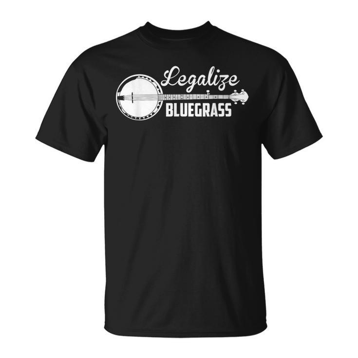 Legalize Bluegrass Banjo ビンテージヒッピーブルーグラス 音楽ファン Tシャツ